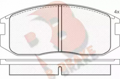 R BRAKE rb0875 -  Комплект тормозных колодок, дисковый тормоз